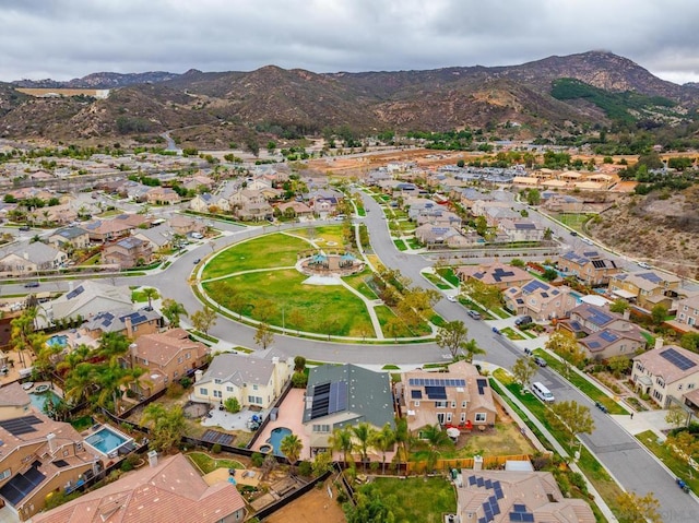 aerial view featuring a mountain view