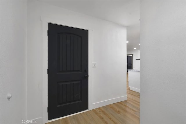 entryway featuring light wood-type flooring