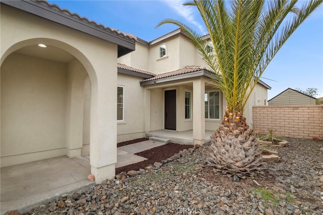 exterior space with a patio