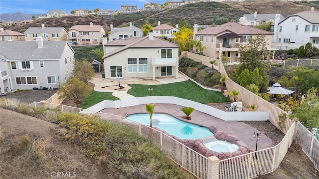 exterior space with a mountain view