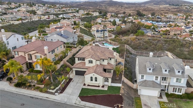 aerial view featuring a mountain view