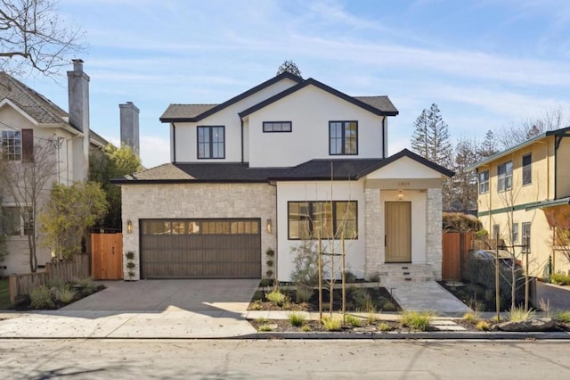 view of front facade featuring a garage