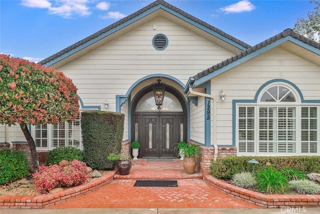 view of doorway to property