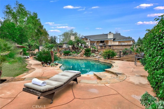 view of pool with a patio