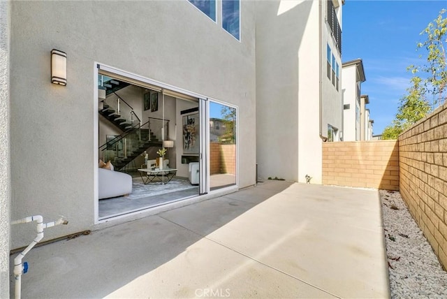 view of patio / terrace with fence