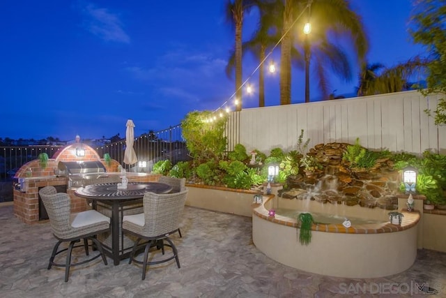 view of patio with area for grilling