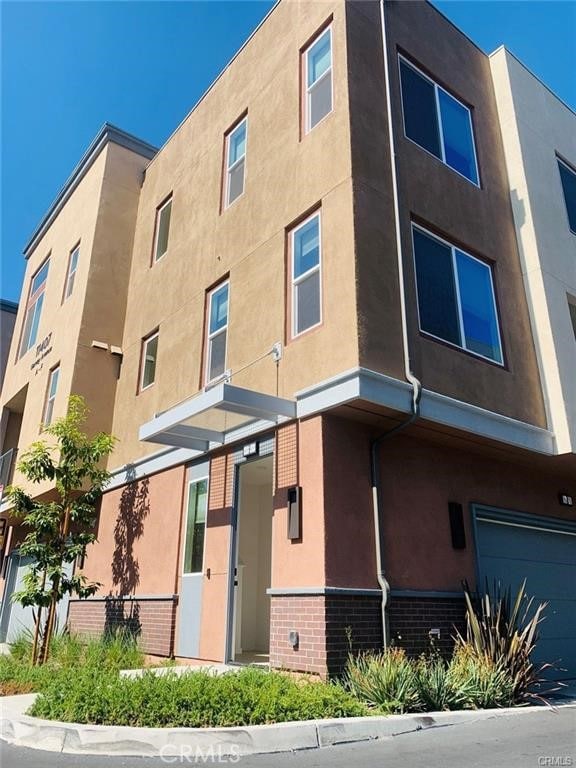 view of building exterior with a garage