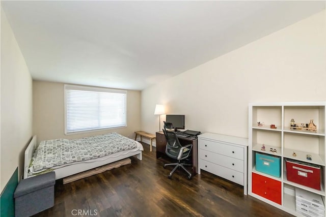 bedroom featuring dark wood-type flooring