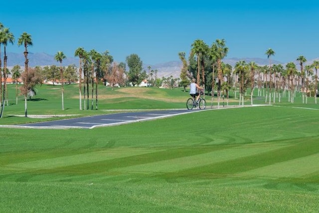 view of home's community featuring a lawn