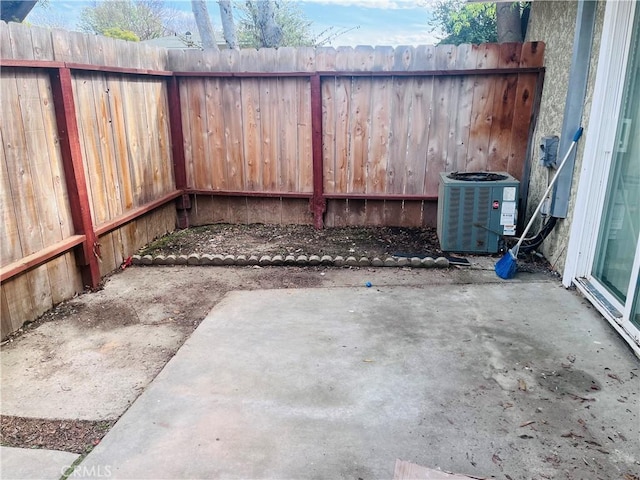 view of patio with cooling unit