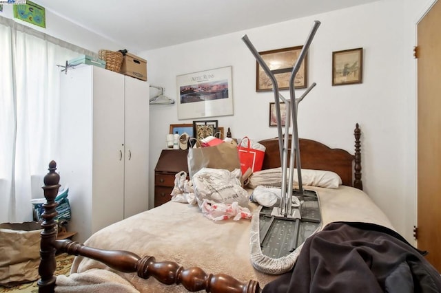 bedroom featuring a closet