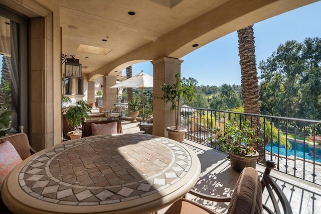 7756 St Andrews Rd, Rancho Santa Fe, CA 92067 - balcony featuring outdoor dining area