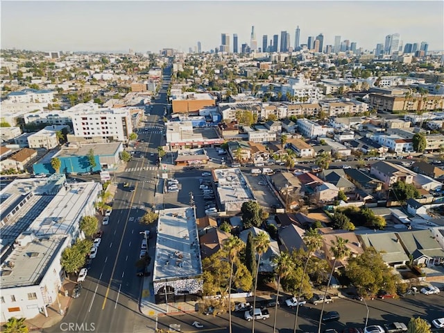 aerial view featuring a view of city