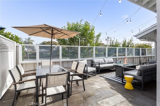 view of patio / terrace featuring outdoor lounge area