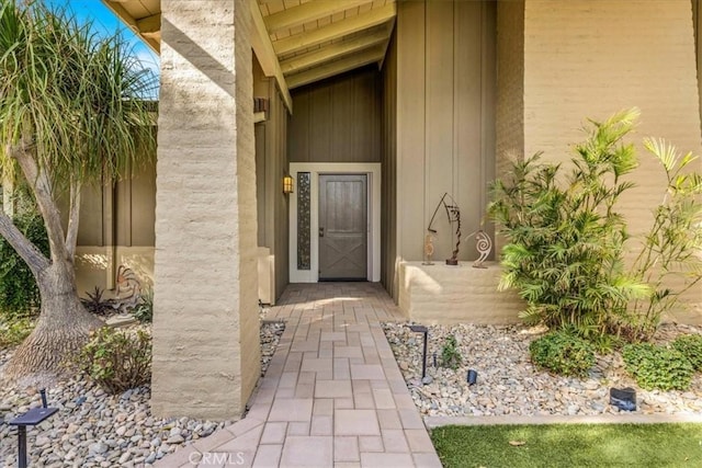 view of doorway to property