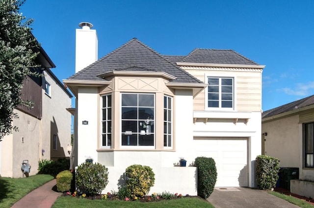 view of front of house featuring a garage