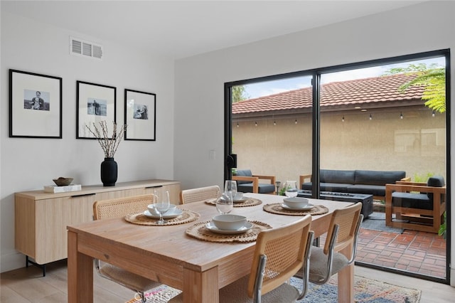 view of dining space