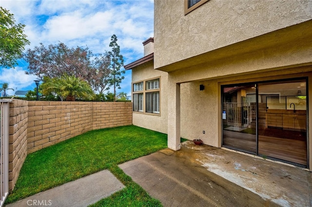 view of yard featuring a patio