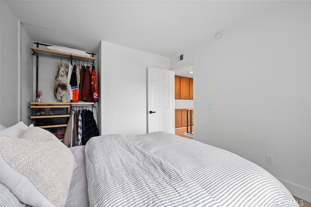 bedroom with a closet