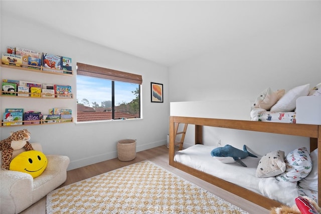 bedroom featuring light hardwood / wood-style flooring