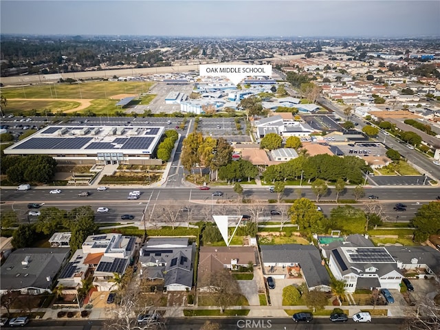 aerial view featuring a residential view