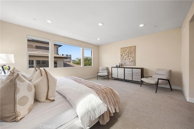 bedroom with carpet