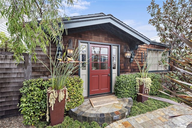 view of doorway to property