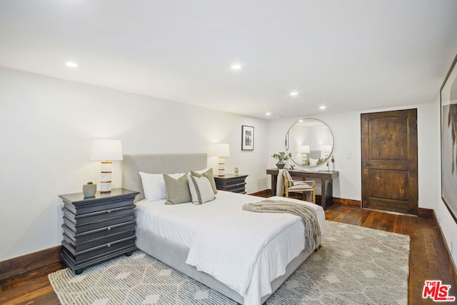 bedroom featuring hardwood / wood-style flooring