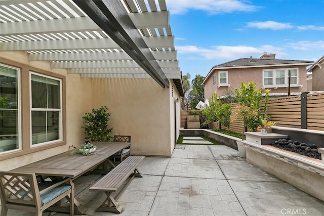 view of patio / terrace with a pergola