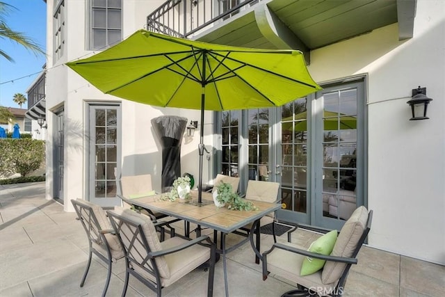 view of patio with french doors