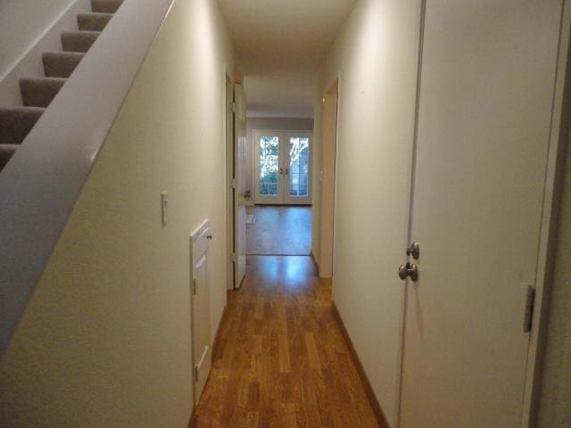 hall featuring light hardwood / wood-style flooring