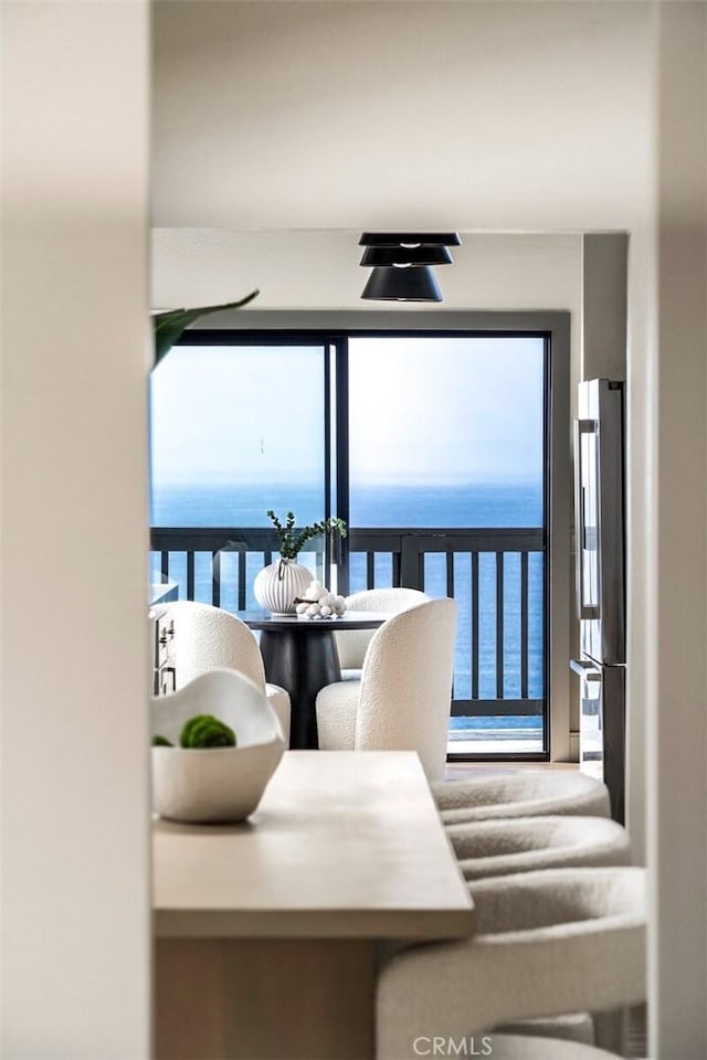 22332 Eagle Rock Way, Laguna Beach, CA 92651 - dining area featuring a water view