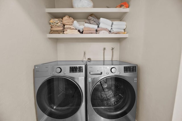 laundry area featuring separate washer and dryer