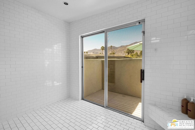 interior space with tile patterned flooring