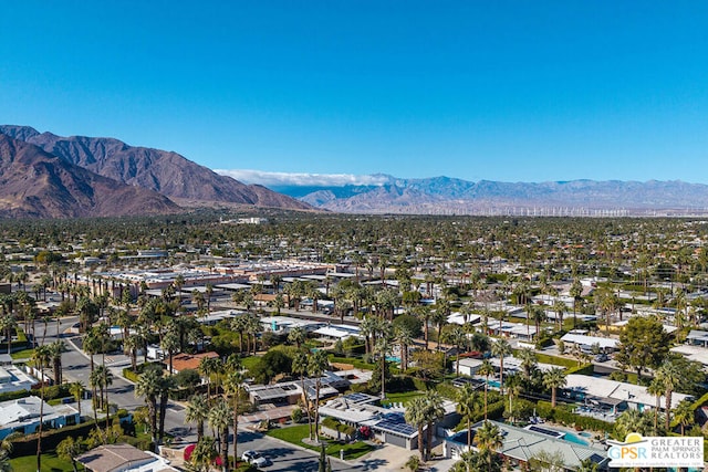 aerial view featuring a mountain view