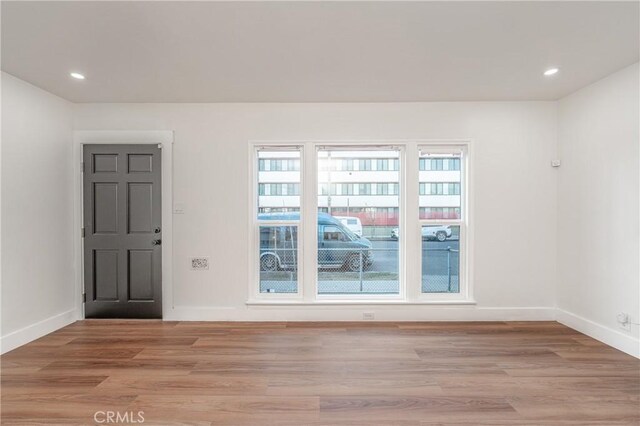 empty room featuring light hardwood / wood-style flooring