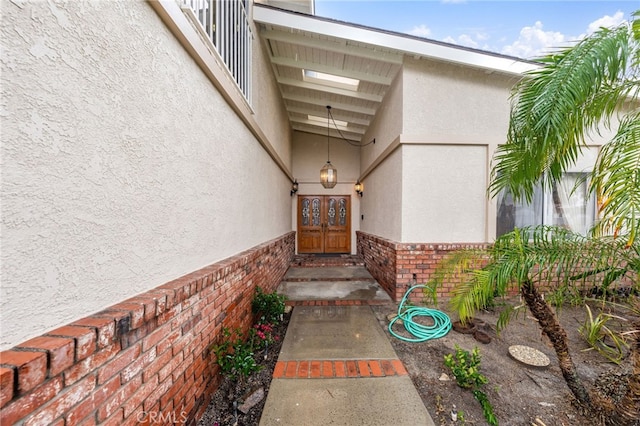 view of exterior entry with french doors