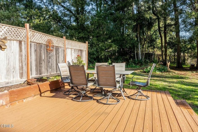 view of wooden deck