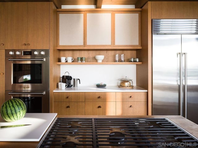 kitchen with appliances with stainless steel finishes