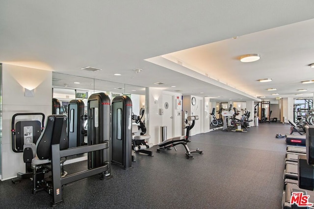 view of exercise room