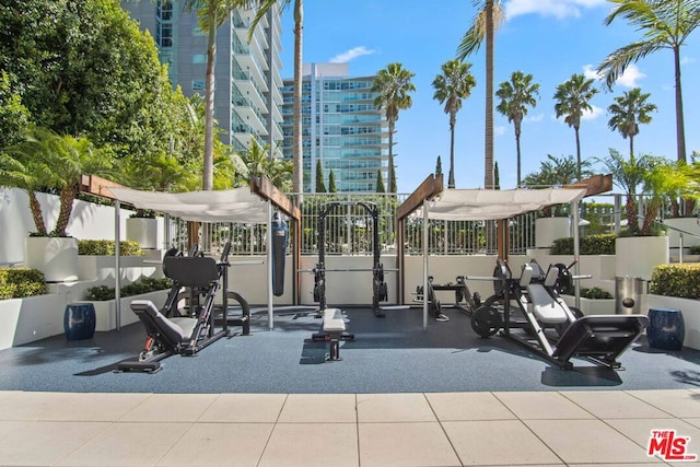 exterior space with a playground