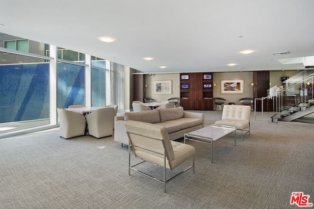 view of carpeted living room