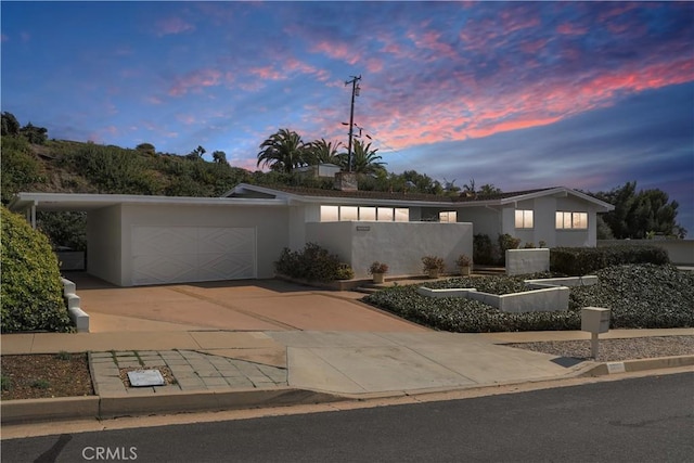 view of front of house featuring a garage