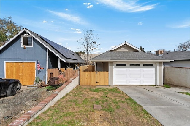 view of front of house featuring solar panels