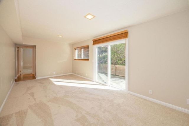 view of carpeted spare room