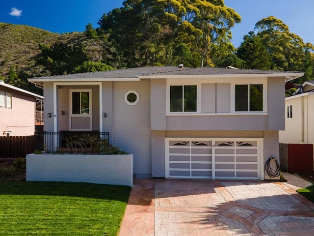 view of front of house featuring a garage