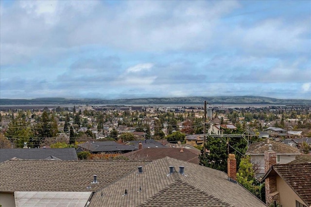 bird's eye view featuring a mountain view