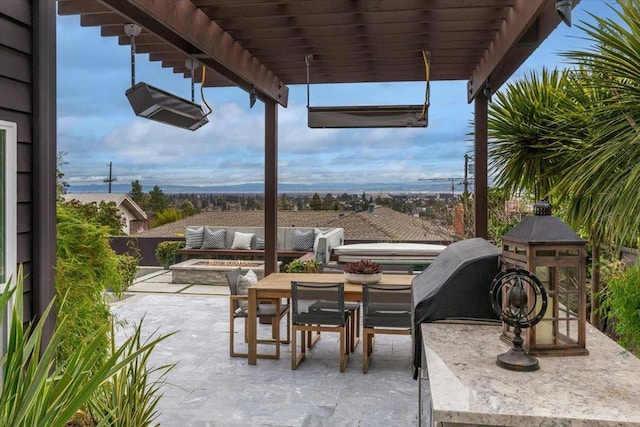 view of patio / terrace featuring an outdoor hangout area