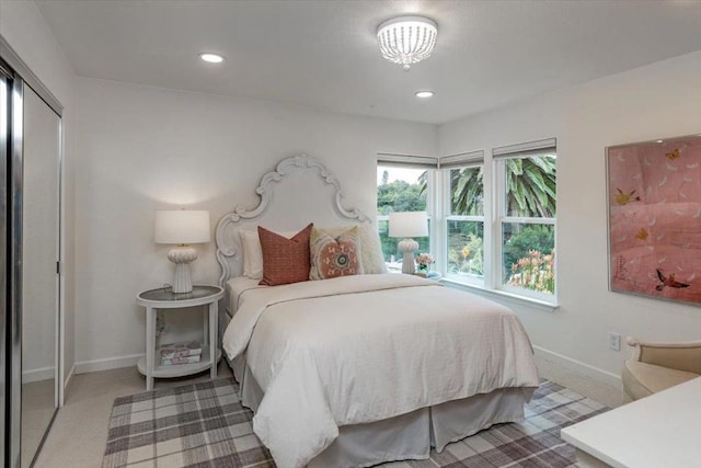 view of carpeted bedroom