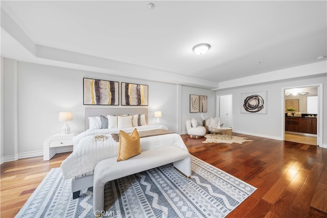 bedroom featuring hardwood / wood-style flooring